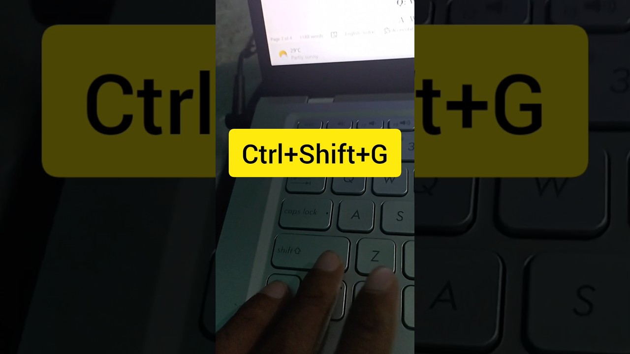 #shorts | Shortcut keys In Microsoft Word | Ctrl+Shift+G keys | #shortcut