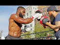 TYRON WOODLEY MITT WORKOUT FOR JAKE PAUL; SHOWS OFF POWER & TECHNIQUE