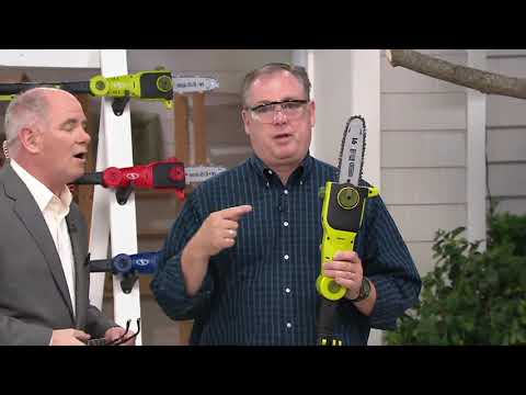 Sun Joe iON 24V Cordless Rechargeable Telescoping Pole Saw on QVC