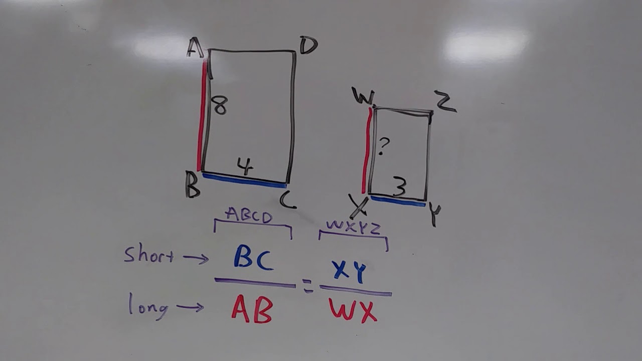Similar figures 2 - solving rectangles