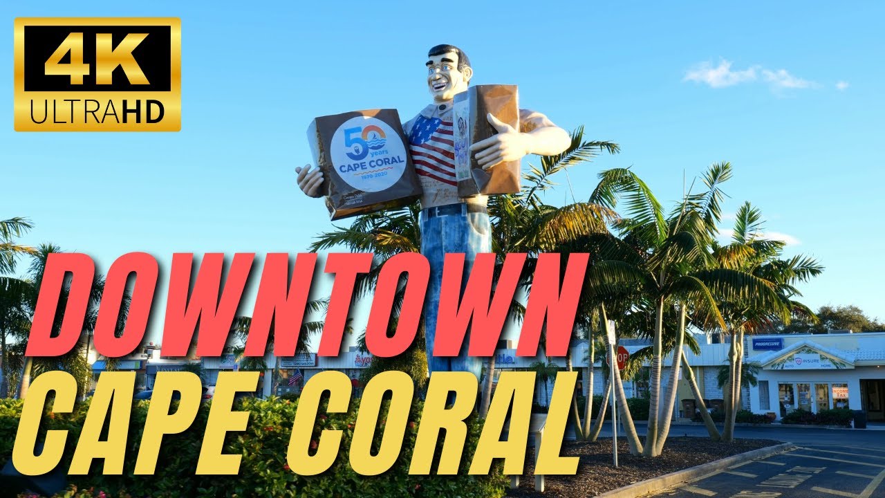 Immersive street-level walking tour through Cape Coral Downtown, United States, showcasing authentic urban landscapes, local architecture, and the vibrant atmosphere of the city's neighborhoods