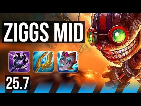 ZIGGS vs AHRI (MID) | 1200+ games | EUW Master | 25.7
