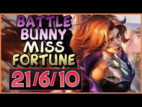 New Legendary Skin BATTLE BUNNY MISS FORTUNE Gameplay | 21/6/10 | League of Legends