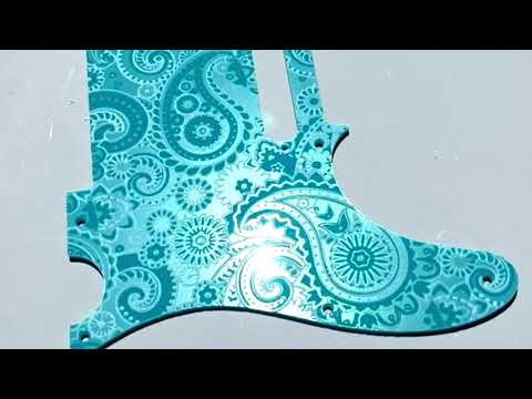 Paisley Telecaster 8 Hole Forest Green Solid Color Acrylic Pickguard with Standard or Humbucker Cut for Fender American/Mexican Tele Guitar image 6