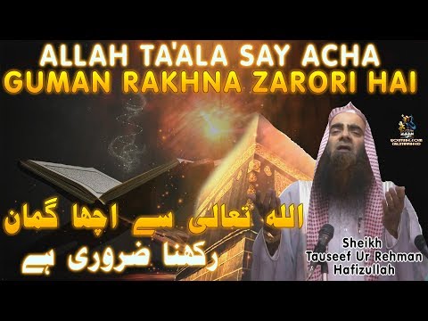 Allah Ta'ala Say Acha Guman Rakhna  Zarori hai | Sheikh Tauseef  Ur Rehman Rashdi