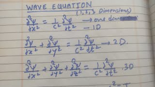 Wave Equation | 1D ,2D & 3 Dimensional |  BTech Maths ,BSc (Hons)
