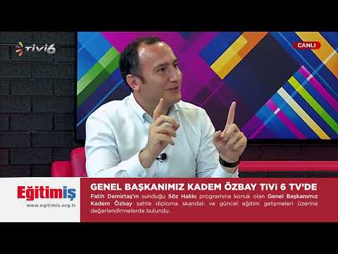 Genel Başkanımız Kadem Özbay, sahte diploma skandalı ve güncel eğitim gelişmeleri üzerine Tivi 6 TV’de değerlendirmelerde bulundu. | EĞİTİM İŞ