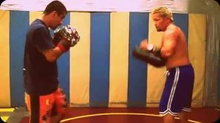 Adam Song MMA training with thai pads