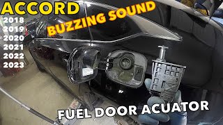 Honda Accord 2018 to 2022  buzzin sound when locking or unlocking fuel door acuator fix