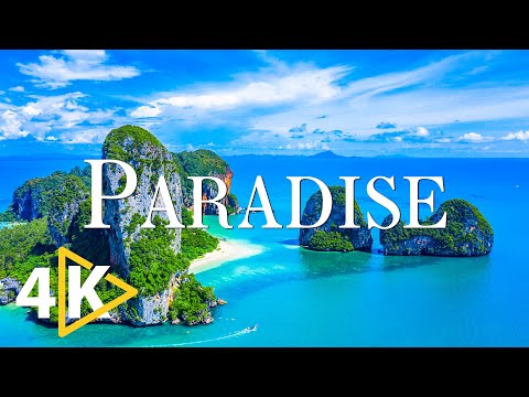 FLYING OVER PARADISE (4K UHD) - Relaxing Music Along With Beautiful Nature Videos