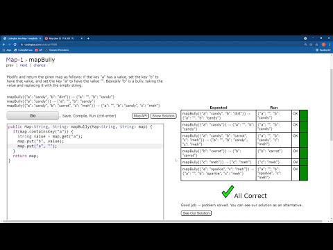 Codingbat Walkthrough Map 1