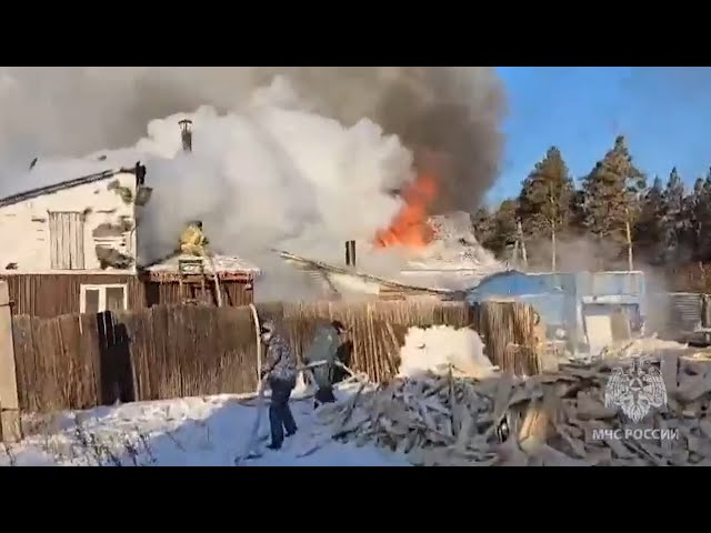 Крупный пожар произошёл в Братске