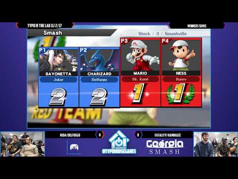 Typo @ The Lab 11/2/17 - KidA/DelFuego vs Fatality/Kamikaze - Smash 4 Doubles Winners Semis