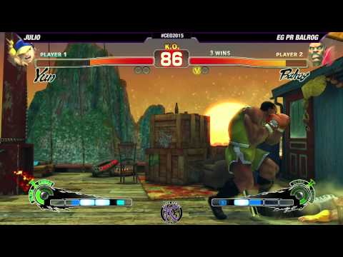 #CEO2015 #USF4 Top 32 L2 - Julio (YUN) vs EG PR Balrog (BOX)