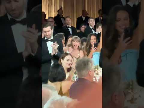 How Taylor Swift reacted when Emma Stone won a Golden Globe! 🥹🏆