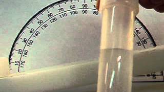 Testing plastic slide with gravity feeder at different angles