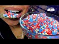 ASMR Eating Dippin Dots Ice Cream Popping Candy Sounds ️