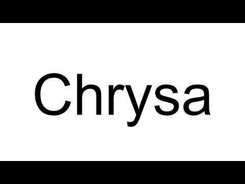 How to Pronounce Chrysa (Greek)