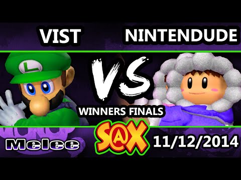 S@X - Apex | Nintendude (Ice Climbers) Vs. Vist (Luigi) SSBM WInners Finals - Melee