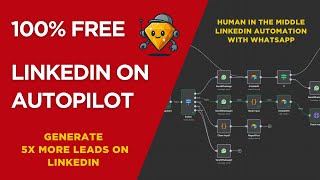 Human in the Middle LinkedIn Automation | n8n Whatsapp | Free n8n Workflow