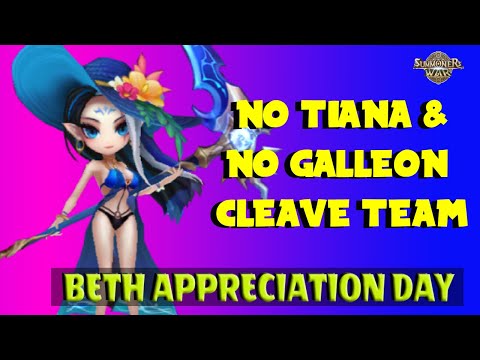 Easy cleave with Beth no Tiana and Galleon comp triple nemesis beware - Summoners war