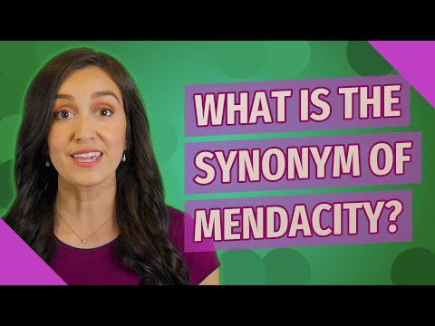 What is the synonym of mendacity?