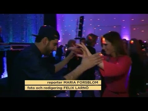 Maria Forsblom minglar på Melodifestivalen - Nyhetsmorgon (TV4)