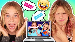 Reacting to our First YouTube Video with My Best Friend! Funny and Cringy!