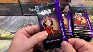 Star Wars Unlimited Secrets Of Power Carbonite Box Opening / Unboxing SWU SEC Gorgeous Prestige Pull