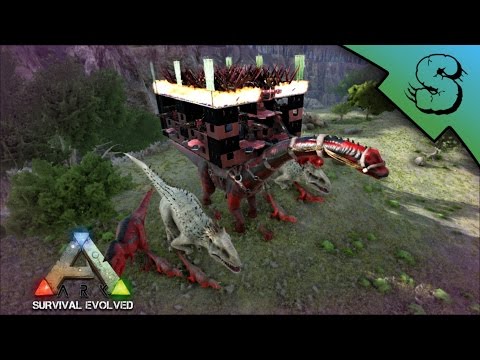 MEGA CASTLE BASE RAID! WAR BRONTO! EPIC FIGHT! | Ark: Survival Evolved
