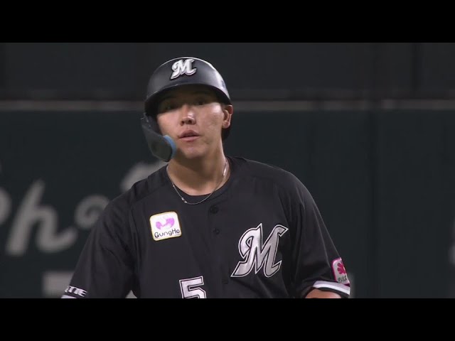 【7回表】反撃開始!! マリーンズ・安田尚憲 左中間を破るタイムリー2ベースで1点を返す!!  2024年7月16日 福岡ソフトバンクホークス 対 千葉ロッテマリーンズ