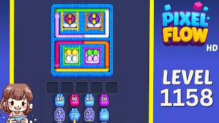 Pixel Flow Level 1158 Solution Walkthrough
