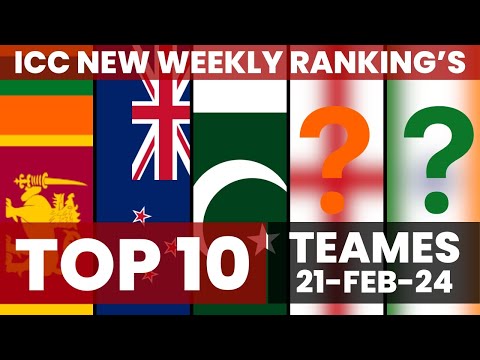 ICC New Weekly Team Ranking | New Top Team | Top T20 Team | Top Test Team | Top ODI Team
