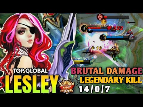 Legendary Kill! Lesley Best Build 2021 - Top Global Lesley Gameplay | Mobile Legends