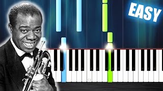 Louis Armstrong - What A Wonderful World - EASY Piano Tutorial by PlutaX