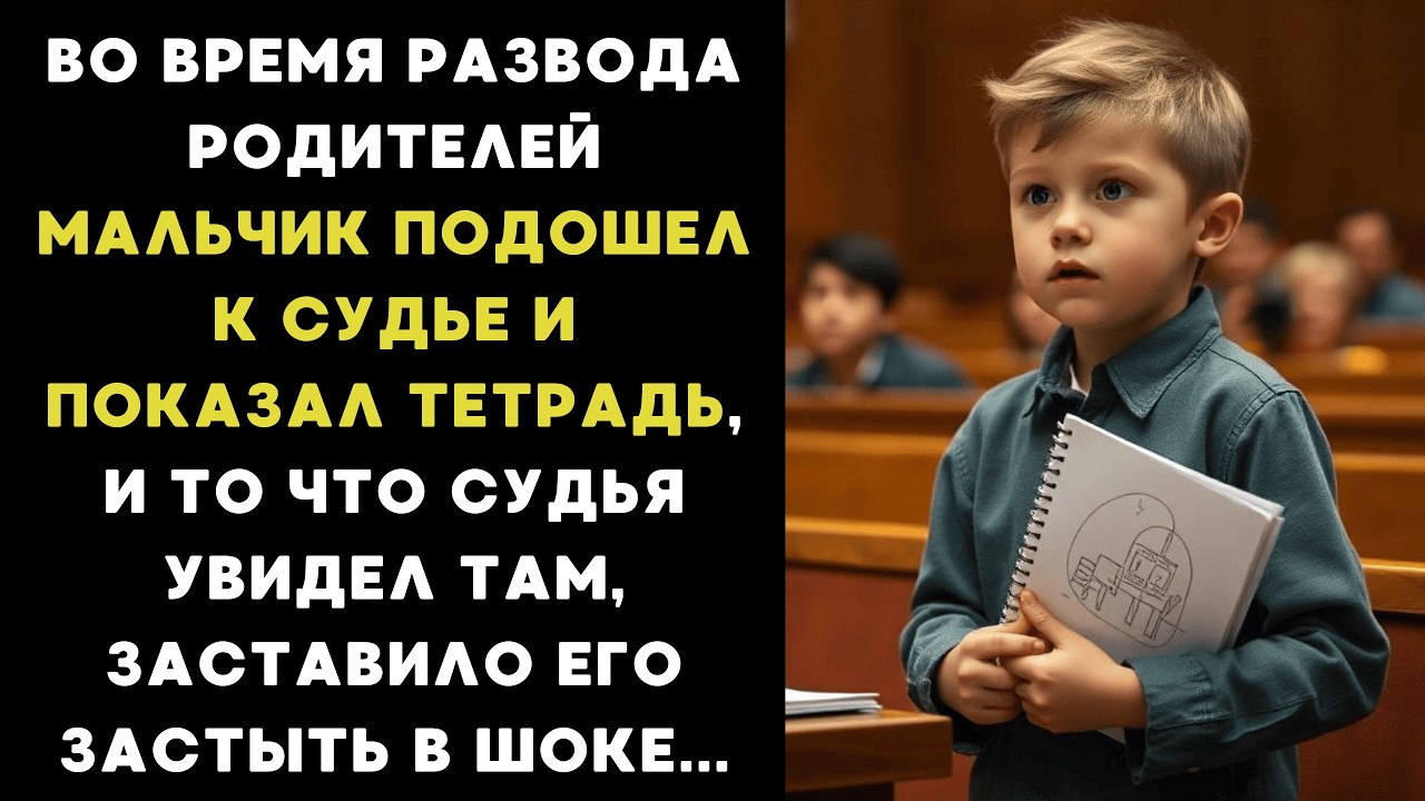 Во время РАЗВОДА родителей, мальчик подошел к СУДЬЕ и показал ему ТЕТРАДЬ, и то что судья увидел там