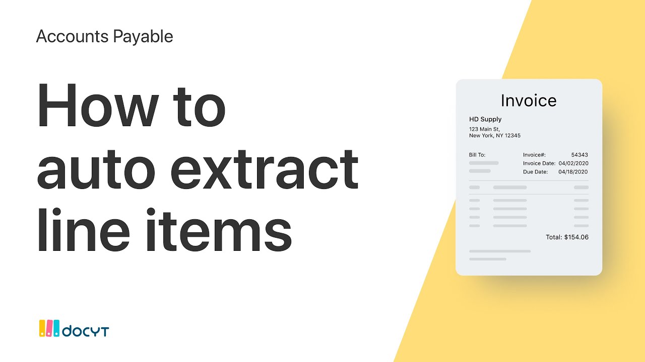 Automatically Extract Invoice Line Items
