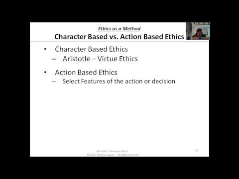 Character Based Ethics Argues
