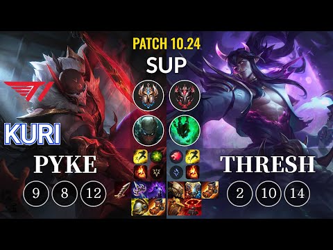 T1 Kuri Pyke vs Thresh Sup - KR Patch 10.24