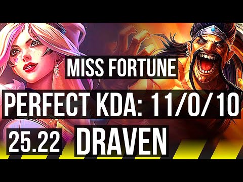 MISS FORTUNE & Taric vs DRAVEN & Alistar (ADC) | 11/0/10, Legendary | EUW Master | 25.22