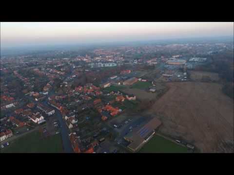 diss, norfolk uk from the sky