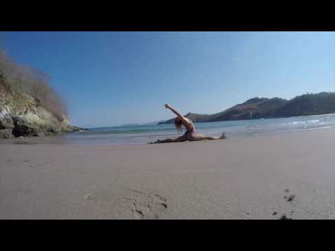 Hip opener beach yoga