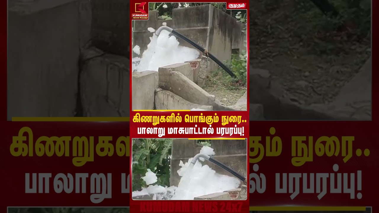 கிணறுகளில் பொங்கும் நுரை.. பாலாறு மாசுபாட்டால் பரபரப்பு! | Palar River | Kumudam News