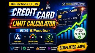 Credit Card Limit Calculator | Java 8 Bi-Function Real-Time Example