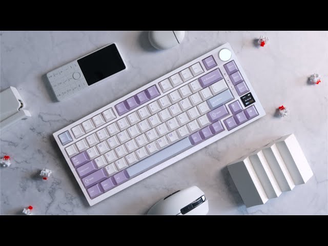 Vídeo relacionado con EPOMAKER Ajazz AK820 Pro ISO-ES Teclado Mecánico Inalámbrico, con Pantalla & Perilla, 2.4G/BT/USB, Iluminación RGB, Software Personalizado, Teclado Gaming de 75% Distribución Española para PC/Mac