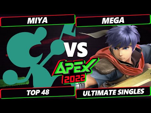 Apex 2022 Top 48 - Miya (Mr. Game & Watch) Vs. Mega (Ike) SSBU Ultimate Tournament