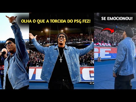 EMOCIONANTE🚨 Ronaldinho Gaúcho FOI ASSISTIR O JOGO entre PSG X BARCELONA e OLHA O QUE ACONTECEU