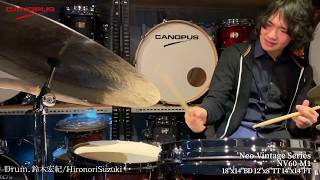 Video thumbnail for Drum Solo No.3 on CANOPUS "Neo Vintage NV60-M1 Kit" by 鈴木宏紀 Hironori Suzuki