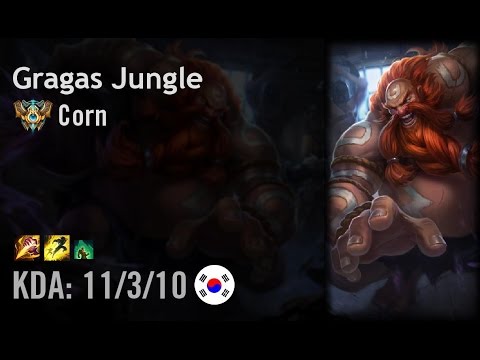 Gragas Jungle vs Lee Sin - Corn - KR Challenger Patch 6.7