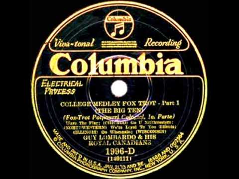 1929 HITS ARCHIVE: College Medley Fox Trot (The Big Ten) (Parts 1 & 2) - Guy Lombardo